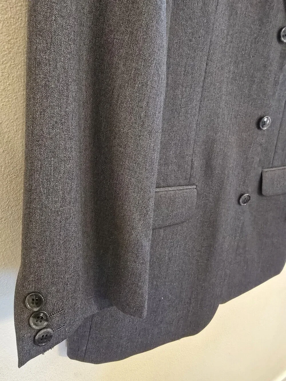 Gianfranco Ruffini Italy 100% Wool Men’s Solid Gray Grey Blazer Sports Coat 40R